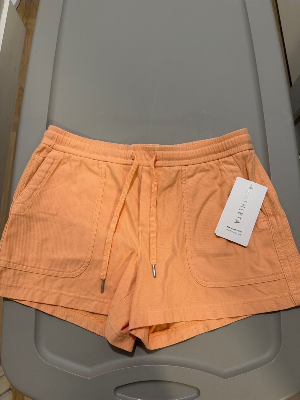 Athleta Peach Drawstring Athletic Shorts